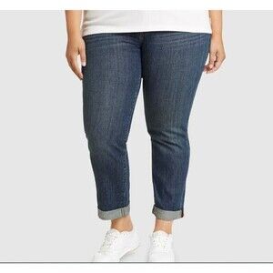 Eddie Bauer Boyfriend Slim Jean 16 Tall Relaxed, Tapered, mid rise NWT